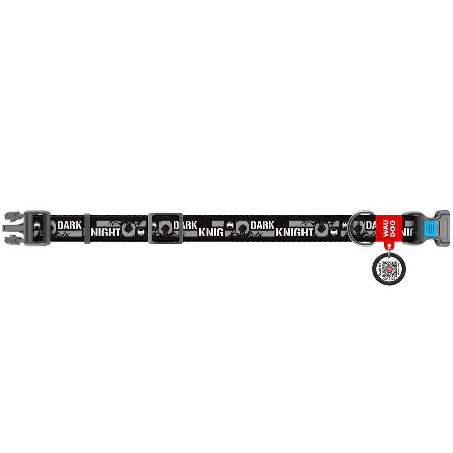 0025-2011-collar Waudog Batman Logolu Plastik Tokalı Köpek Boyun Tasması 31-49 Cm 25mm