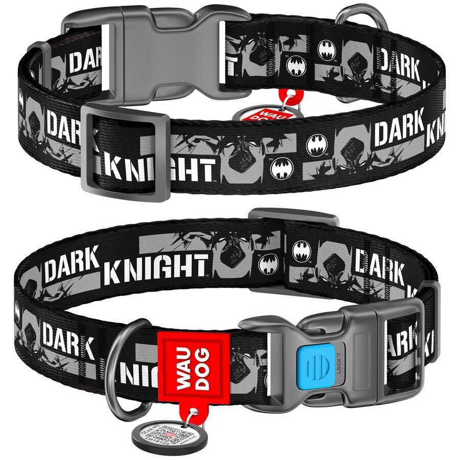 0025-2011-collar Waudog Batman Logolu Plastik Tokalı Köpek Boyun Tasması 31-49 Cm 25mm