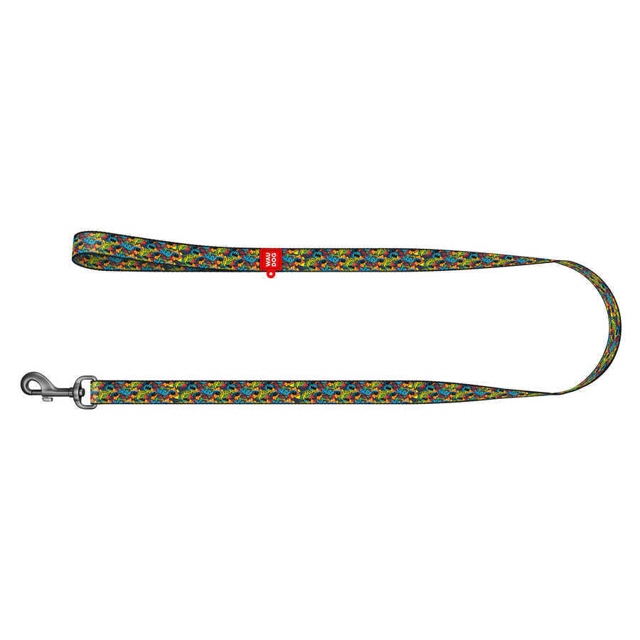 0115-2003 Waudog Nylon Dog Leash "batman Bright" Design, W 15 Mm, L 122 Cm