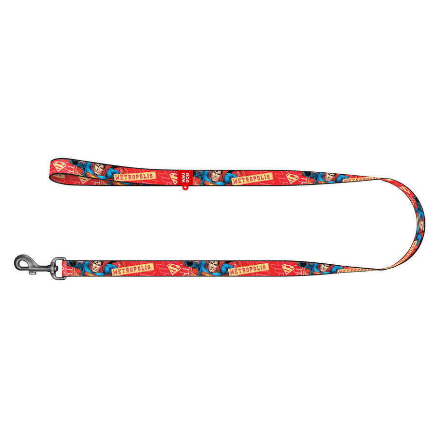0115-2010 Waudog Nylon Dog Leash "superhero" Design, W 15 Mm, L 122 Cm