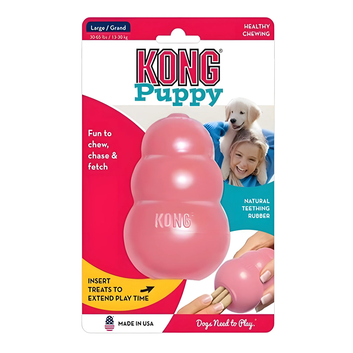 Kong Puppy Yavru Köpekler İçin Çok Amaçlı Isırma Oyuncağı M