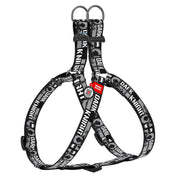 0710-2011 Waudog Nylon Dog Harness With Qr Passport, "dark Knight" Design, Plastic Fastex, W 10 Mm, L 28-40 Cm