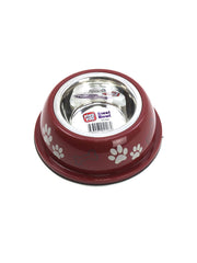 Playfull Kedi Ve Küçük Irk Köpekler İçin Çiçek Ve Kemik Desenli Mama Ve Su Kabı 15cm