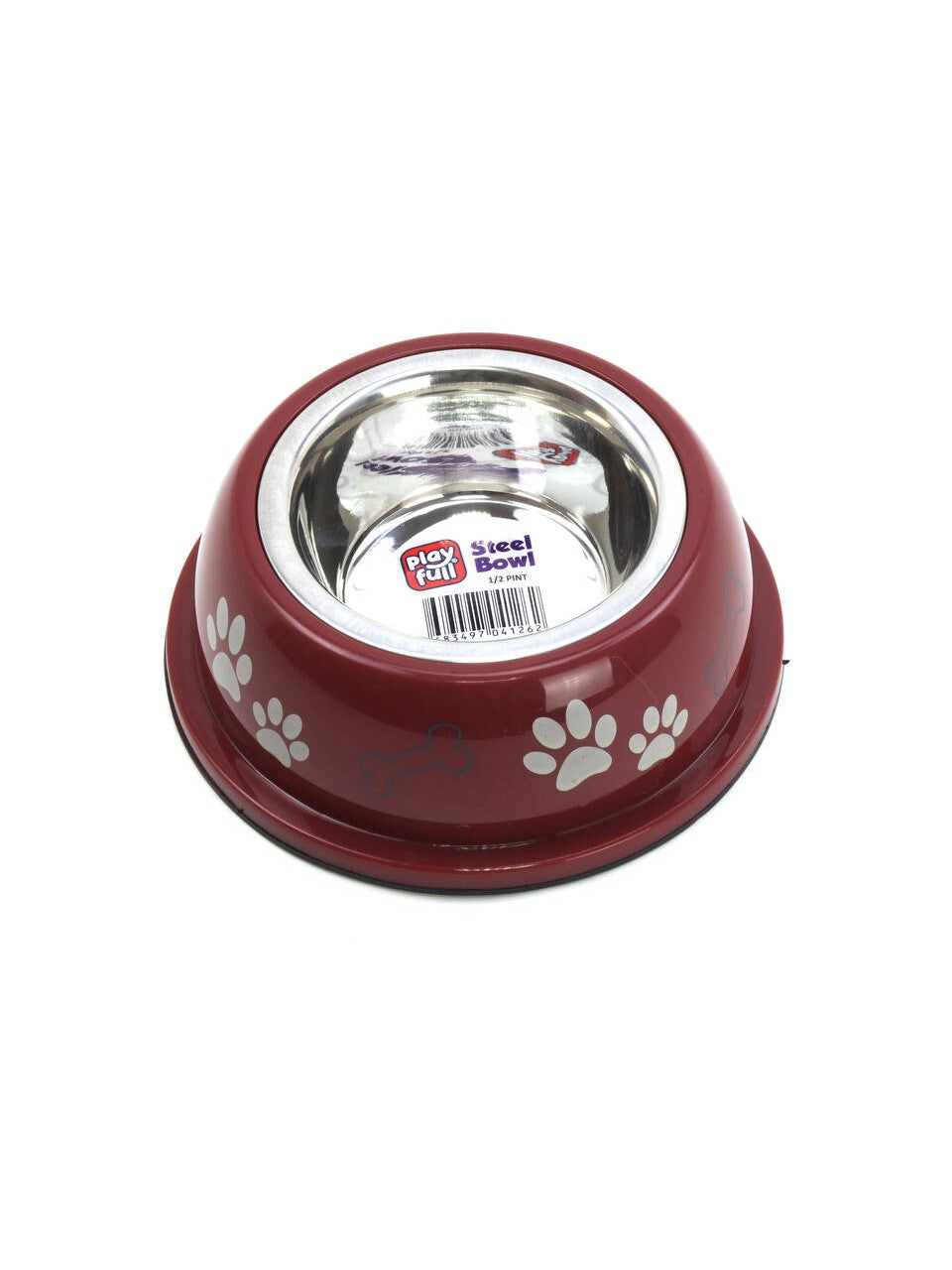 Playfull Kedi Ve Küçük Irk Köpekler İçin Çiçek Ve Kemik Desenli Mama Ve Su Kabı 15cm
