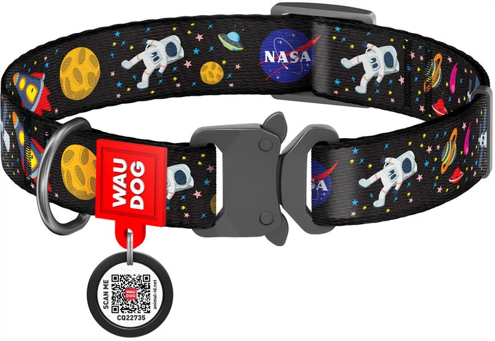 5121-collar Waudog Nasa Desenli Metal Tokalı Köpek Boyun Tasması 31-49 Cm 25 Mm