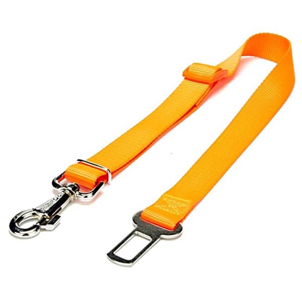 Doggie Emniyet Kemerli Dokuma Bağlantı Kayışı 2.5x50-80cm (turuncu)