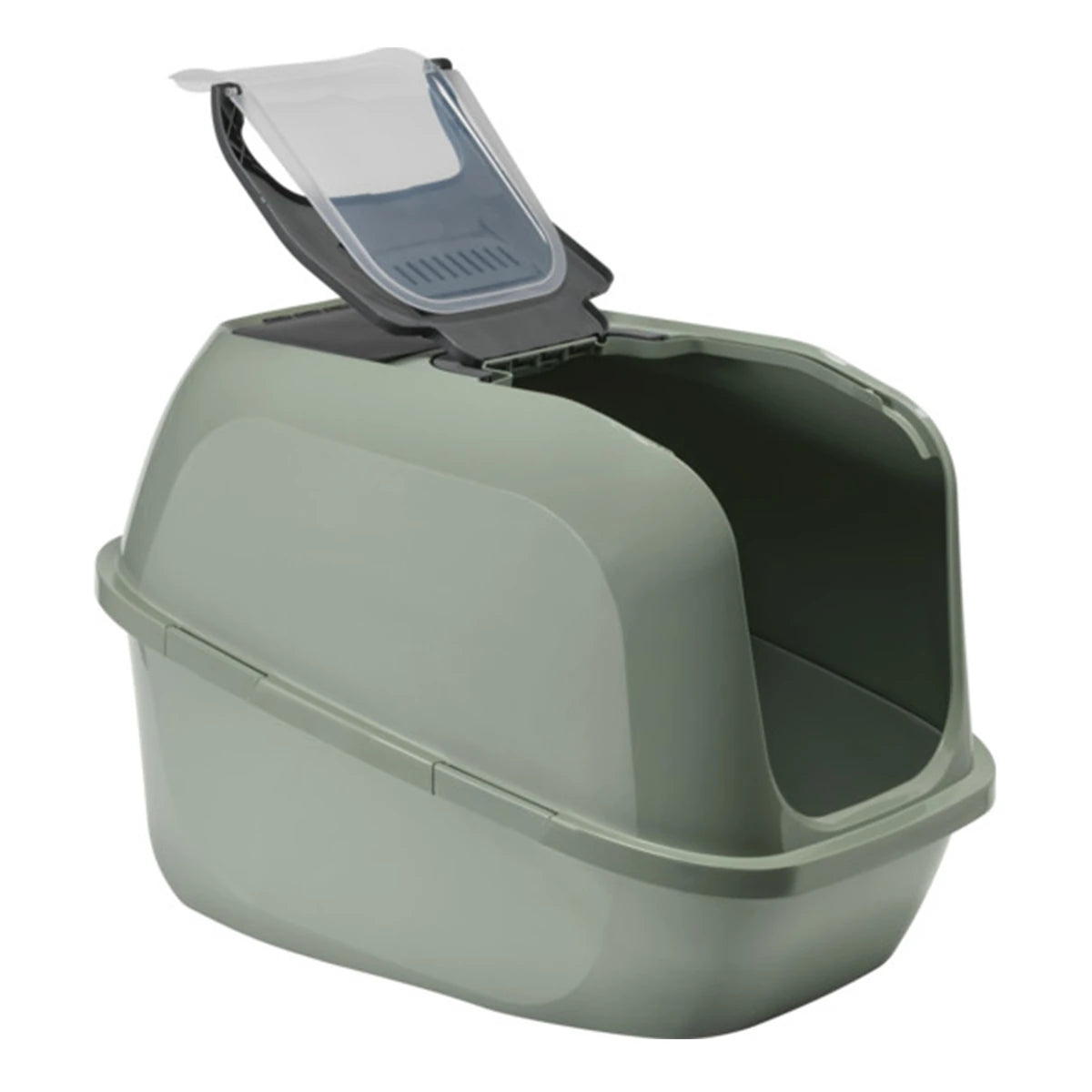Moderna Mega Deluxe Kapalı Kedi Tuvaleti - Gri / Açık Gri 65,8x48,6x45,8 Cm