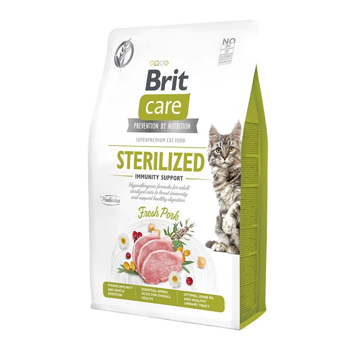 Brit Care Immunity Prebiotik Içerikli Domuzlu Kısırlaştırılmış Kedi Maması 2 Kg
