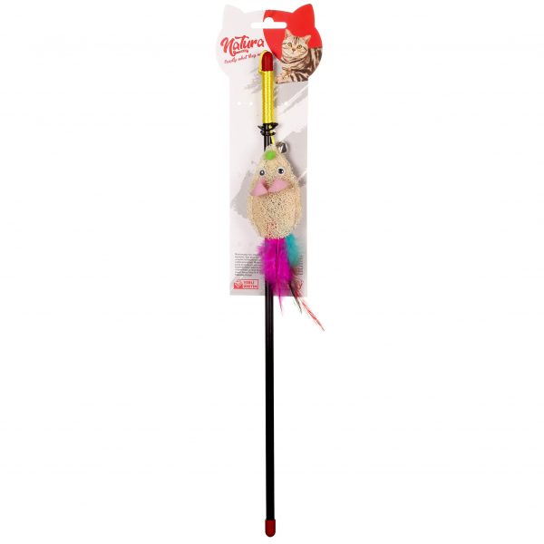 Natura Sünger Fare Kedi Olta Oyuncak 45 Cm