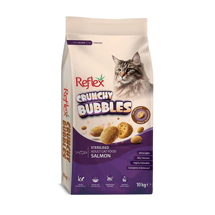 Reflex Crunchy Bubbles Somonlu Kısırlaştırılmış Yetişkin Kedi Maması 10 Kg