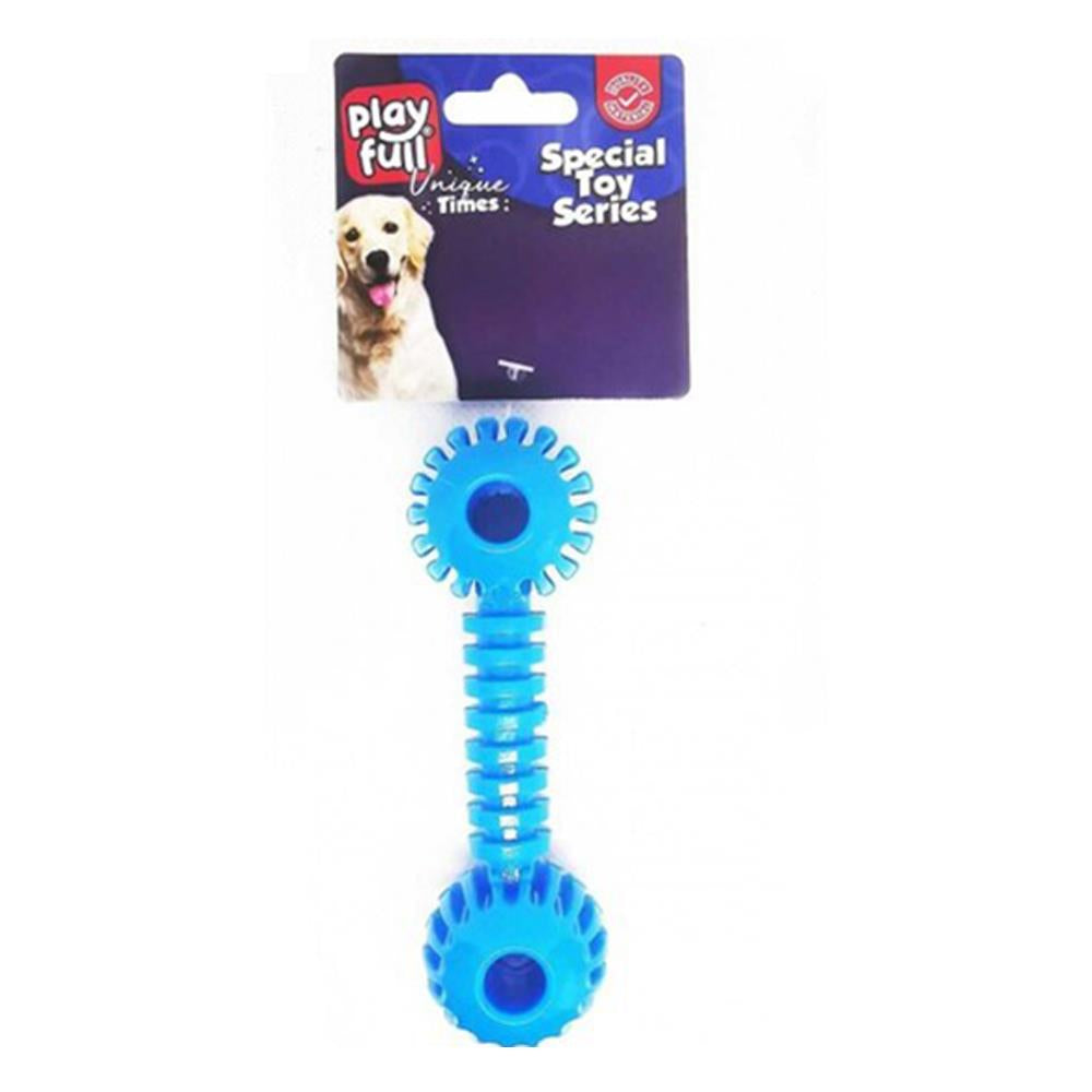 Playfull Dumbell Şeklinde Tırtıklı Köpek Oyuncağı 12x3,5 Cm