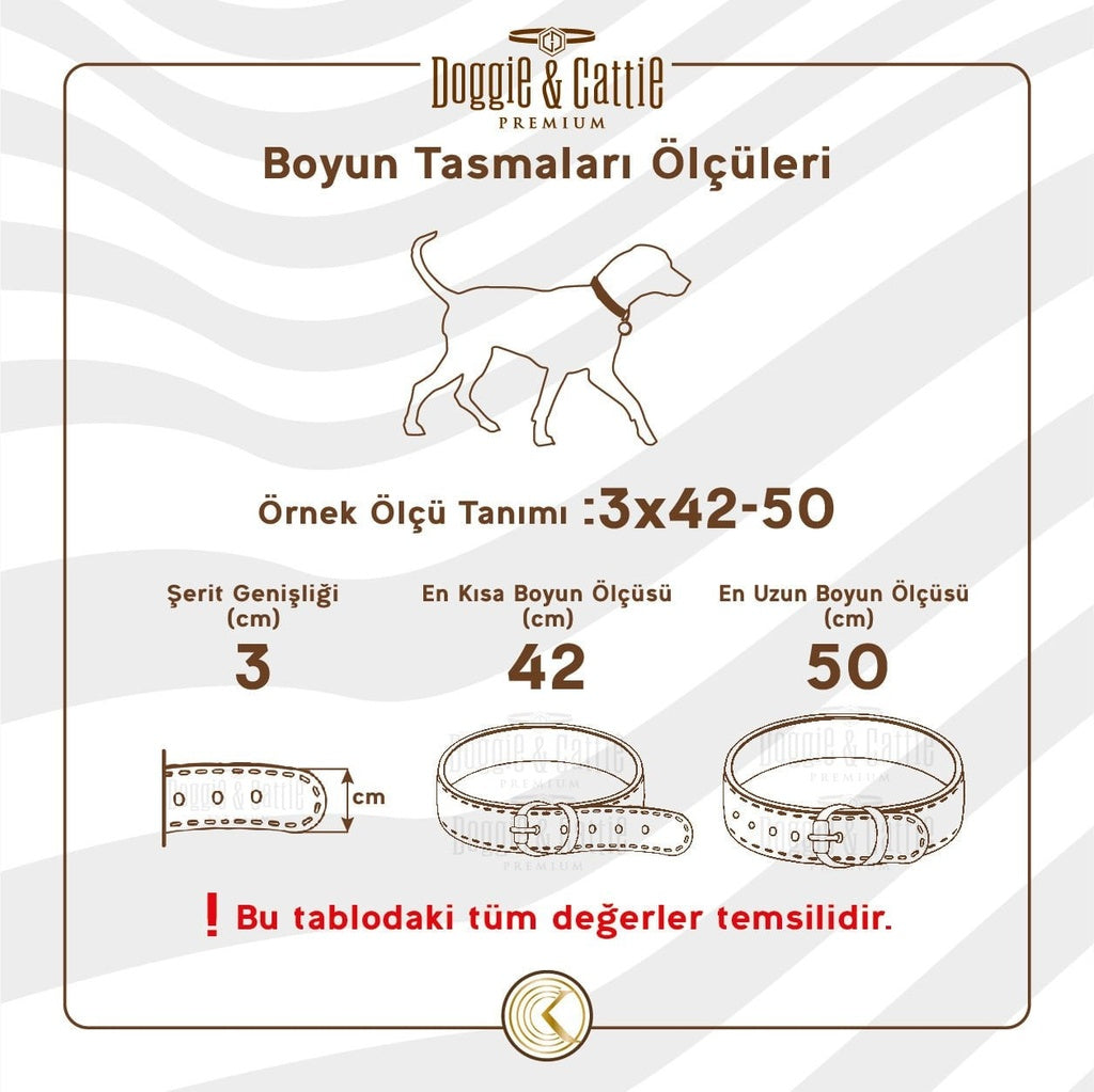 Doggie Dokuma Köpek Tasması 3x42- 50cm (mor)