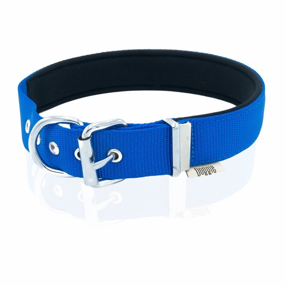 Doggie Kemik Süslü Dokuma Köpek Tasması 3x47-55cm (mavi)