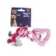 Playfull Kalp Şeklinde İpli Köpek Diş Kaşıma Oyuncağı 18 Cm
