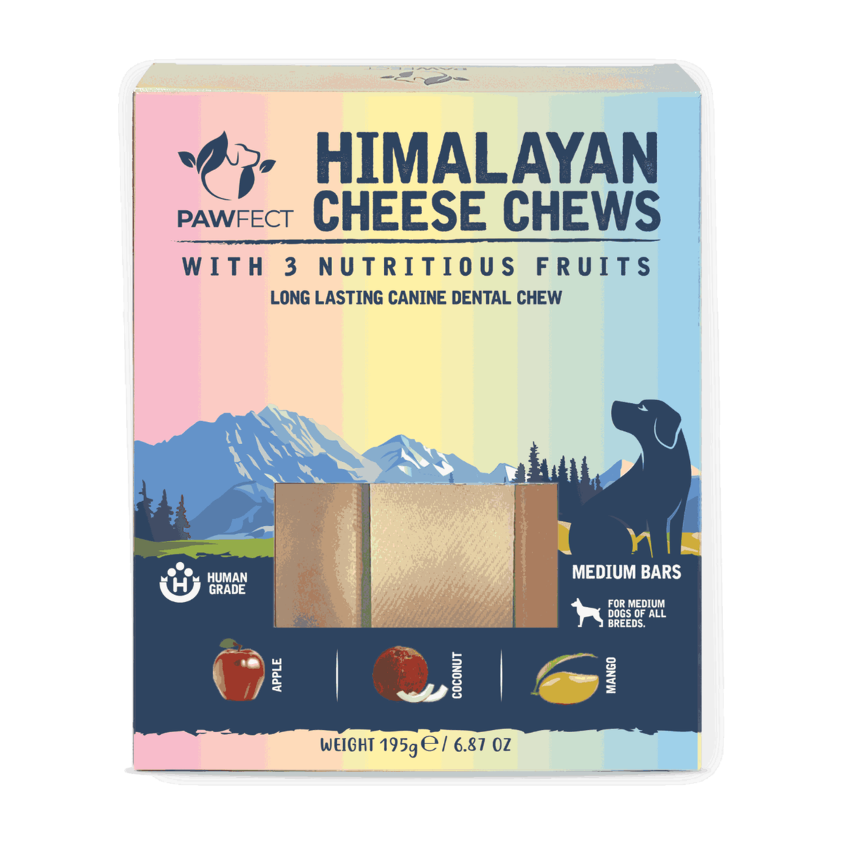 Pawfect Himalayan Cheese Köpek Ödülü M 3 Lü (apple, Mango, Coconut)