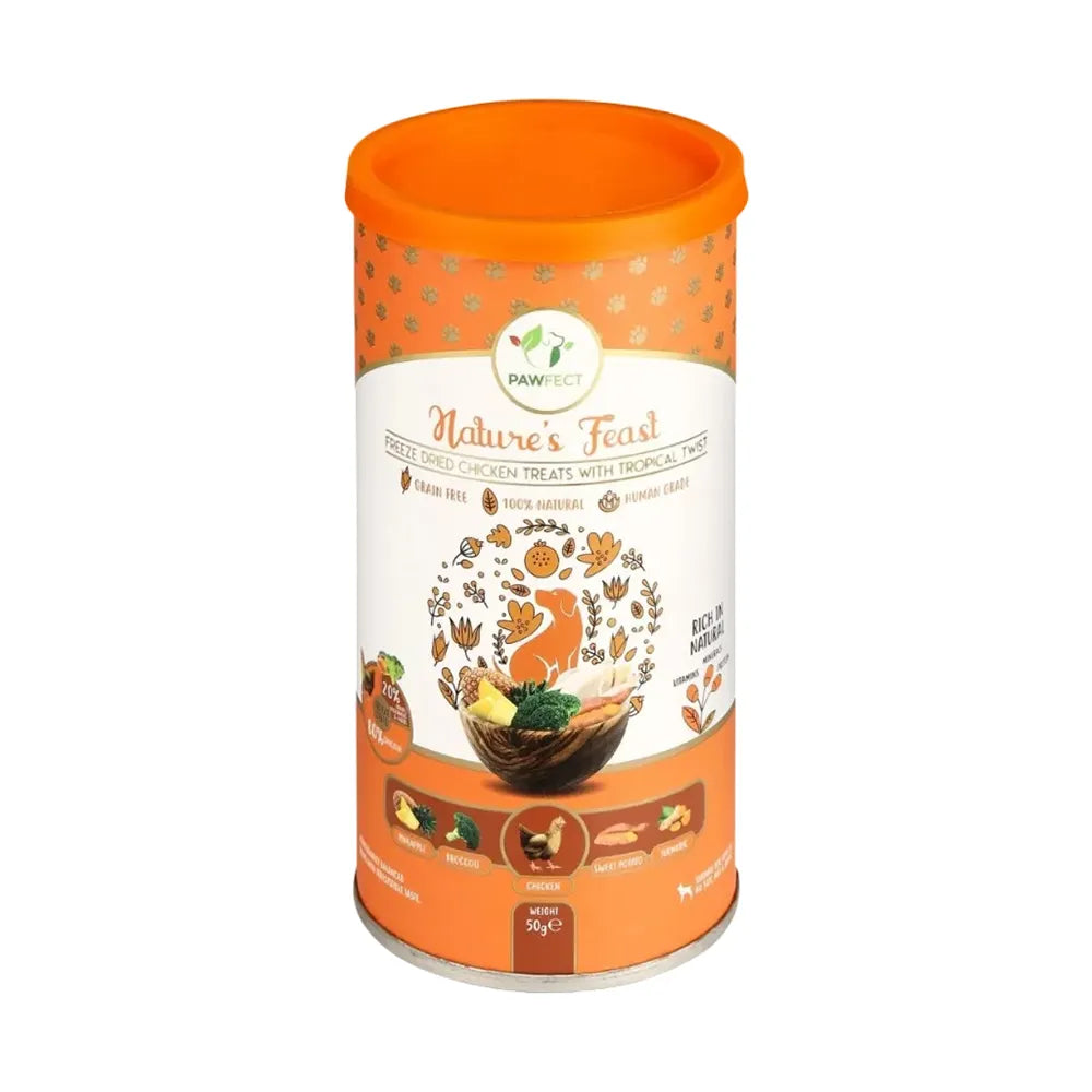 Pawfect Nature's Feast Freeze Dried Köpek Ödülü Tropical Twist 50 G