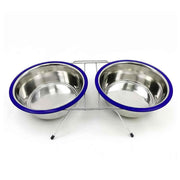 Playfull 96 Oz Krom Kaplı Çiftli Mama Kabı