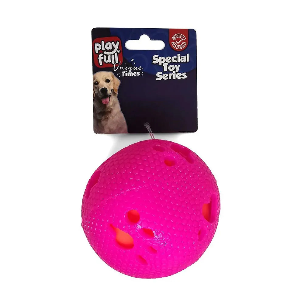 Playfull Öten Pati Desenli Plastik Top Köpek Oyuncağı 7,5 Cm