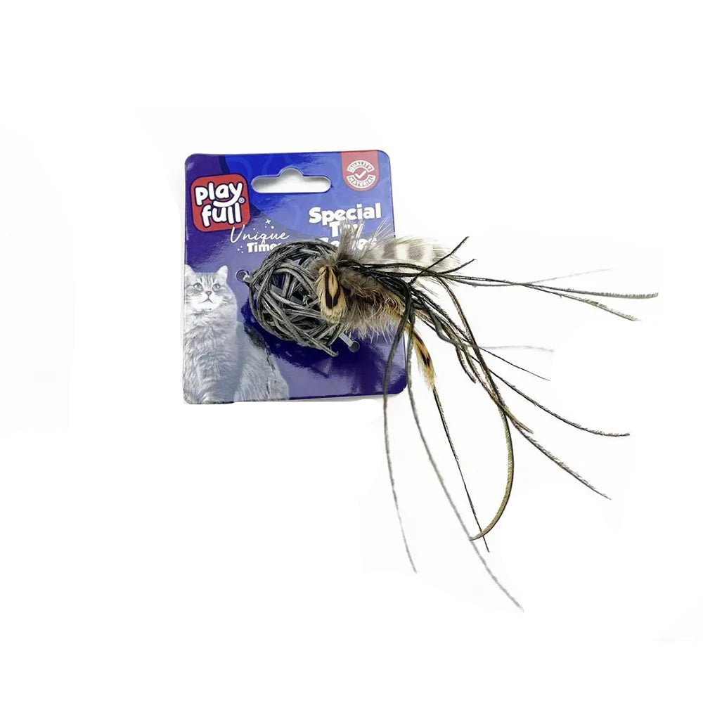 Playfull Tüylü Zilli Kedi Oyuncağı 11x4 Cm