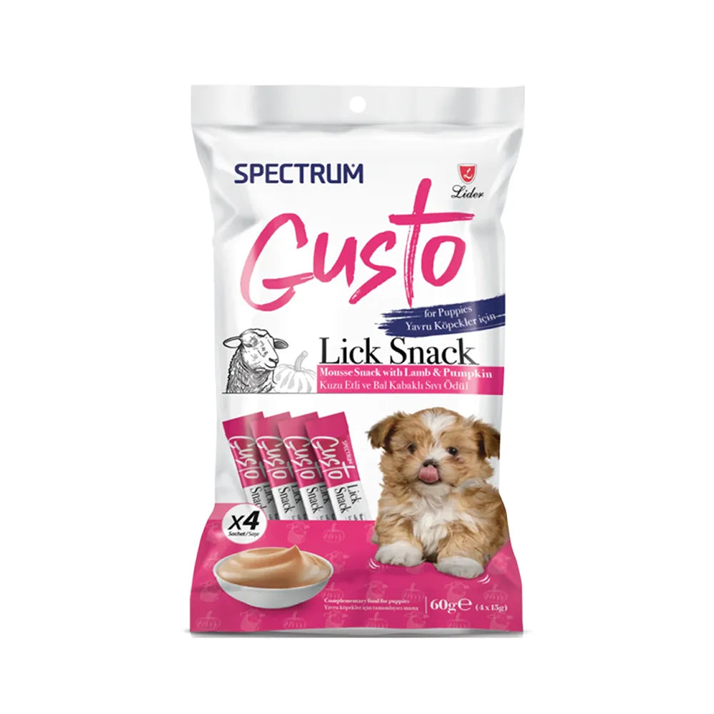 Spectrum Gusto Kuzu Etli Ve Bal Kabaklı Yavru Köpek Sıvı Ödülü 4x15g