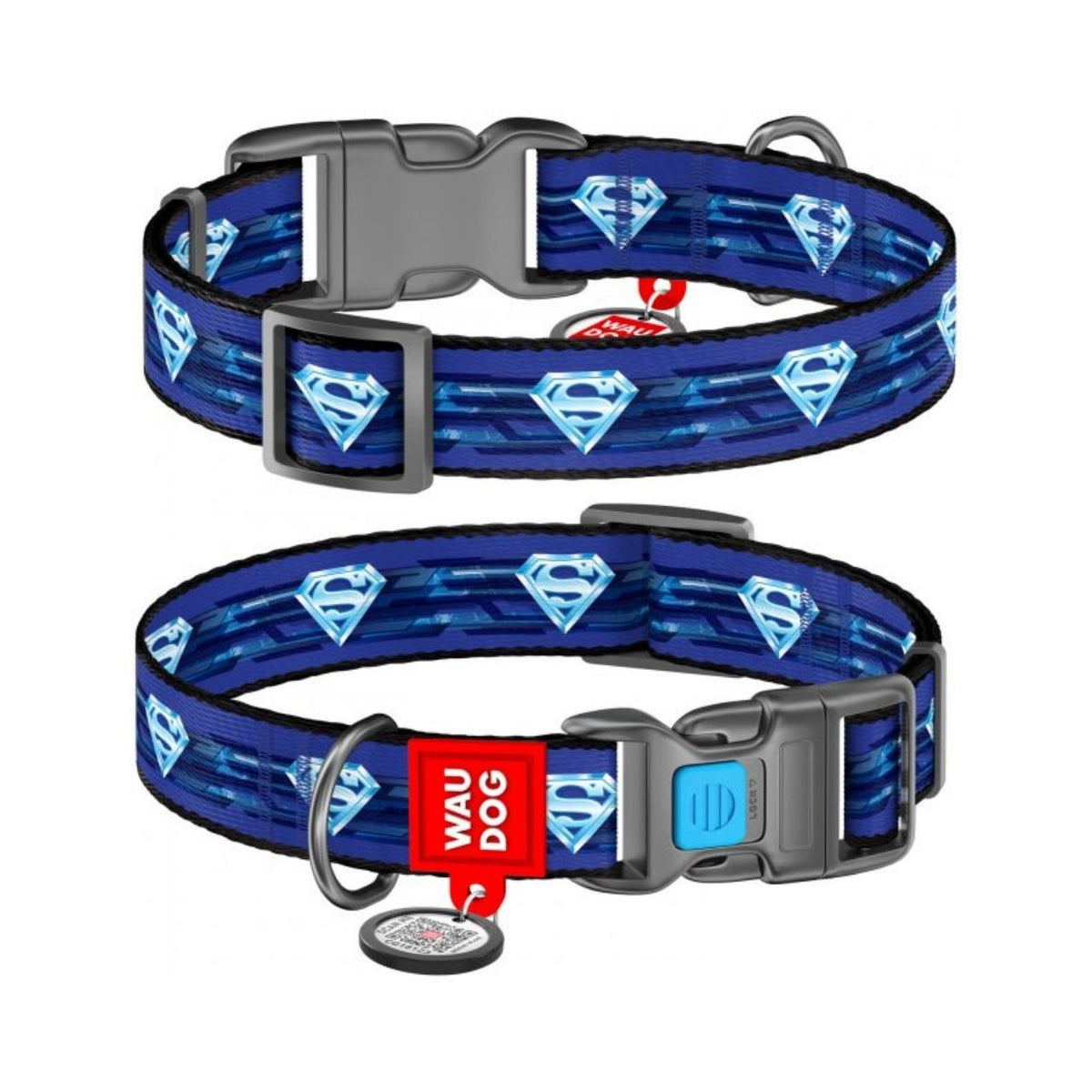 0015-2013-waudog "superman 1" Design, Plastic Fastex, W 15 Mm, L 23-35 Cm