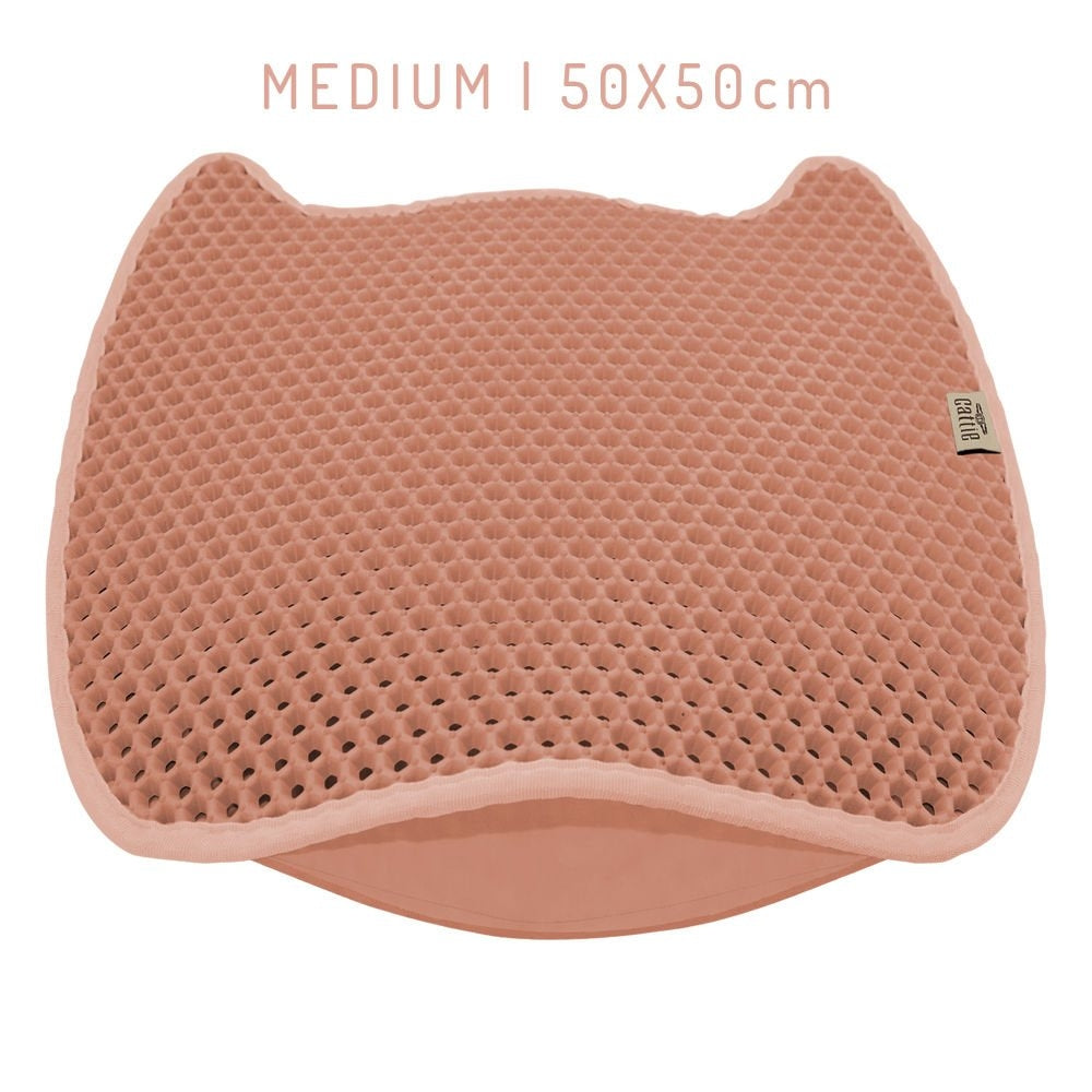 Cattie Taraklı Eva Kedi Kumu Paspası 50x50cm (pembe)