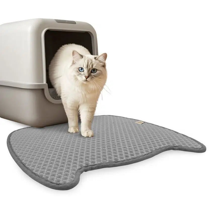 Cattie Taraklı Eva Kedi Kumu Paspası 50x50cm (gri)
