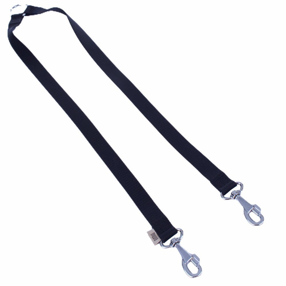 Doggie Dokuma İkili Köpek Gezdirme Aparatı 2,5x70-60 Cm Siyah
