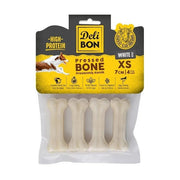 Delibon Köpek Çiğneme Pres Kemik 4 Lü 4x12 Cm Beyaz