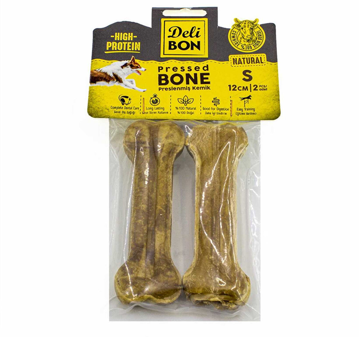 Delibon Köpek Çiğneme Pres Kemik 2 Li 2x12 Cm Naturel