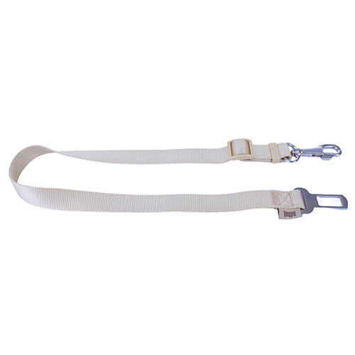 Doggie Emniyet Kemerli Dokuma Bağlantı Kayışı 2.5x50-80cm (haki)