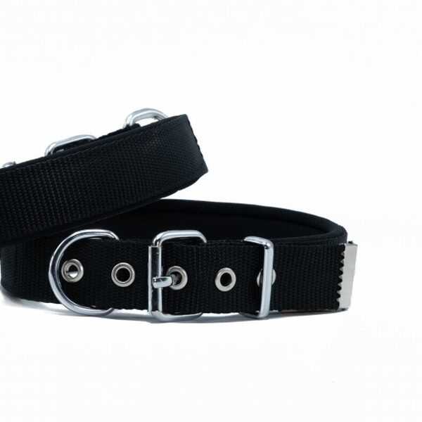 Doggie Konforlu Dokuma Köpek Boyun Tasması 5x60-70 Cm Siyah