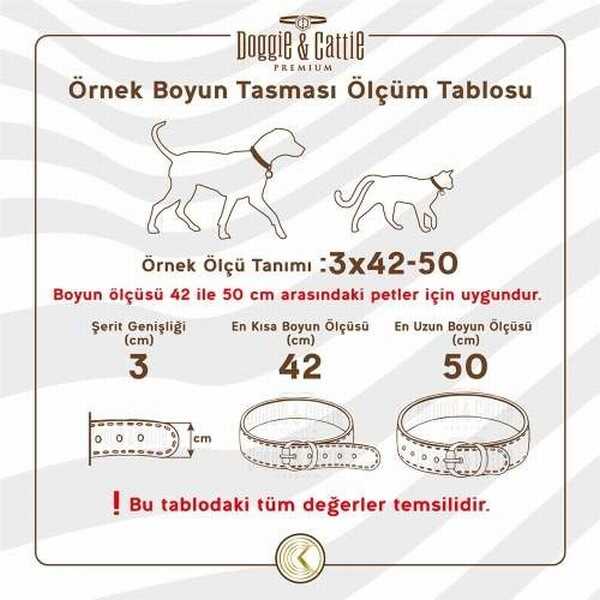 Doggie Konforlu Dokuma Köpek Boyun Tasması 5x60-70 Cm Siyah