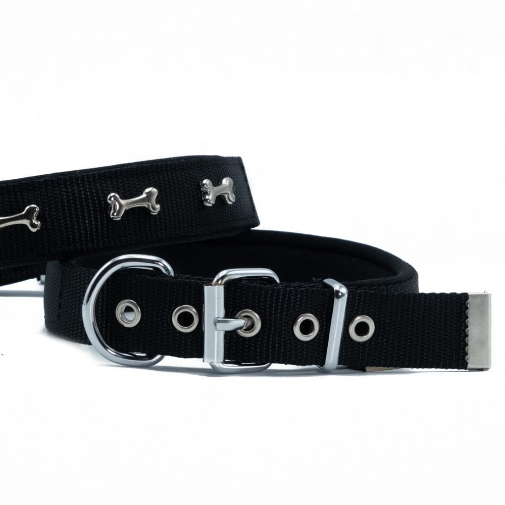 Doggie Kemik Süslü Dokuma Köpek Tasması 2x30-35cm (turuncu)
