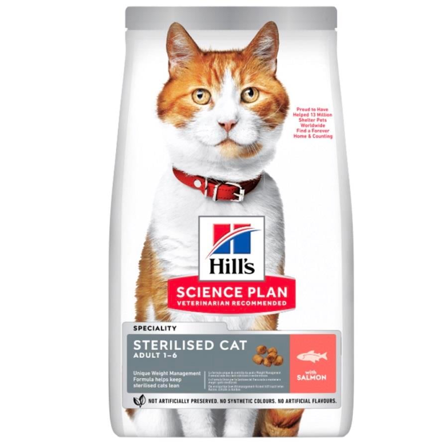 Hill's Sp Somon Kısırlaştırılmış Yetişkin Kedi Maması 3kg Avantajlı Paket