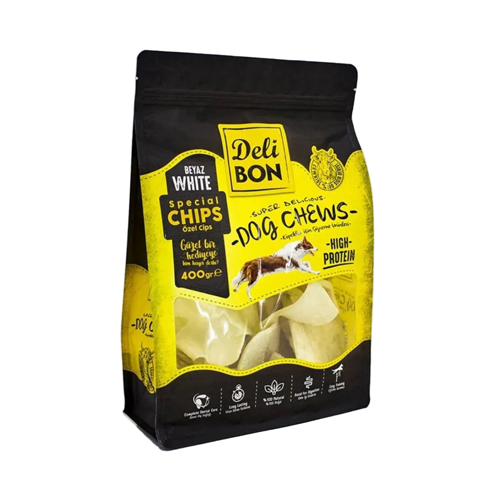 Delibon Köpek Çiğneme Deri Cips 400 Gr Naturel