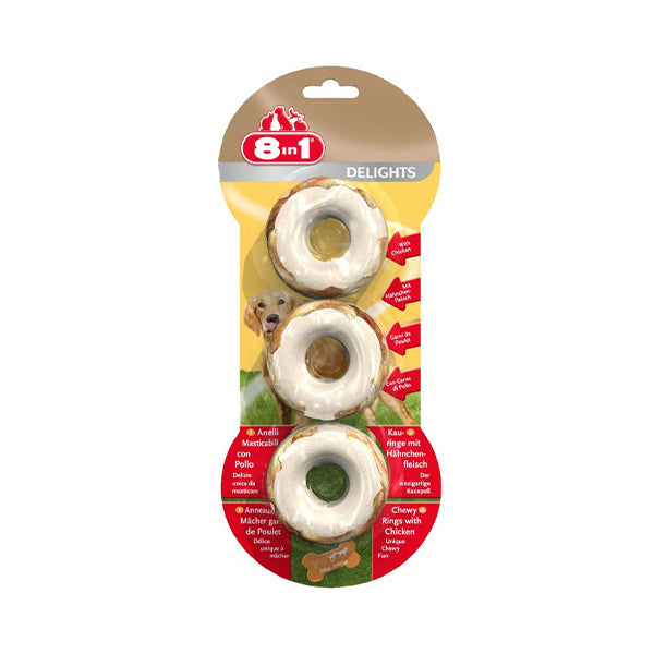 8in1 Delight Rings 3'lü Köpek Ödülü