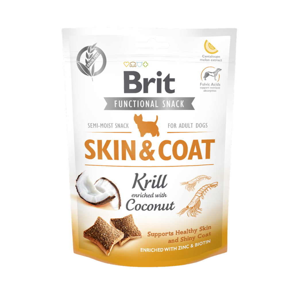 Brit Skin Coat Hindistan Cevizli Karidesli Köpek Ödülü 150 Gr