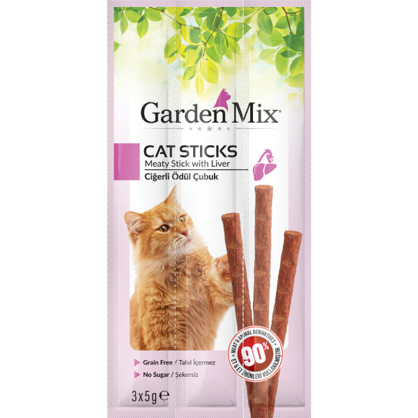 Gardenmix Ciğerli Kedi Stick Ödül 3x5 Gr