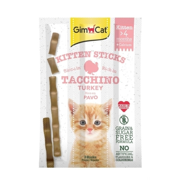 Gimcat Sticks Kitten Hindili Ödül Çubukları 3x3gr