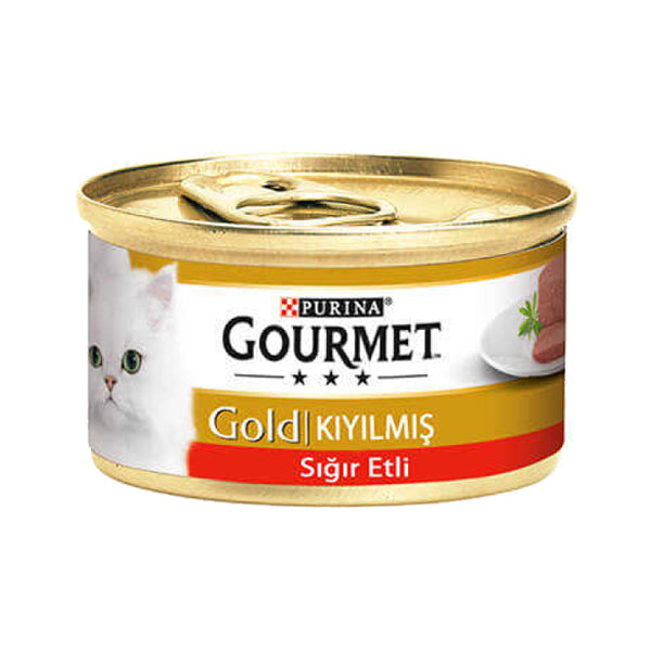 Gourmet Gold Kıyılmış Sığırl Etli Kedi Yaş Mama 24x85g(yeni)