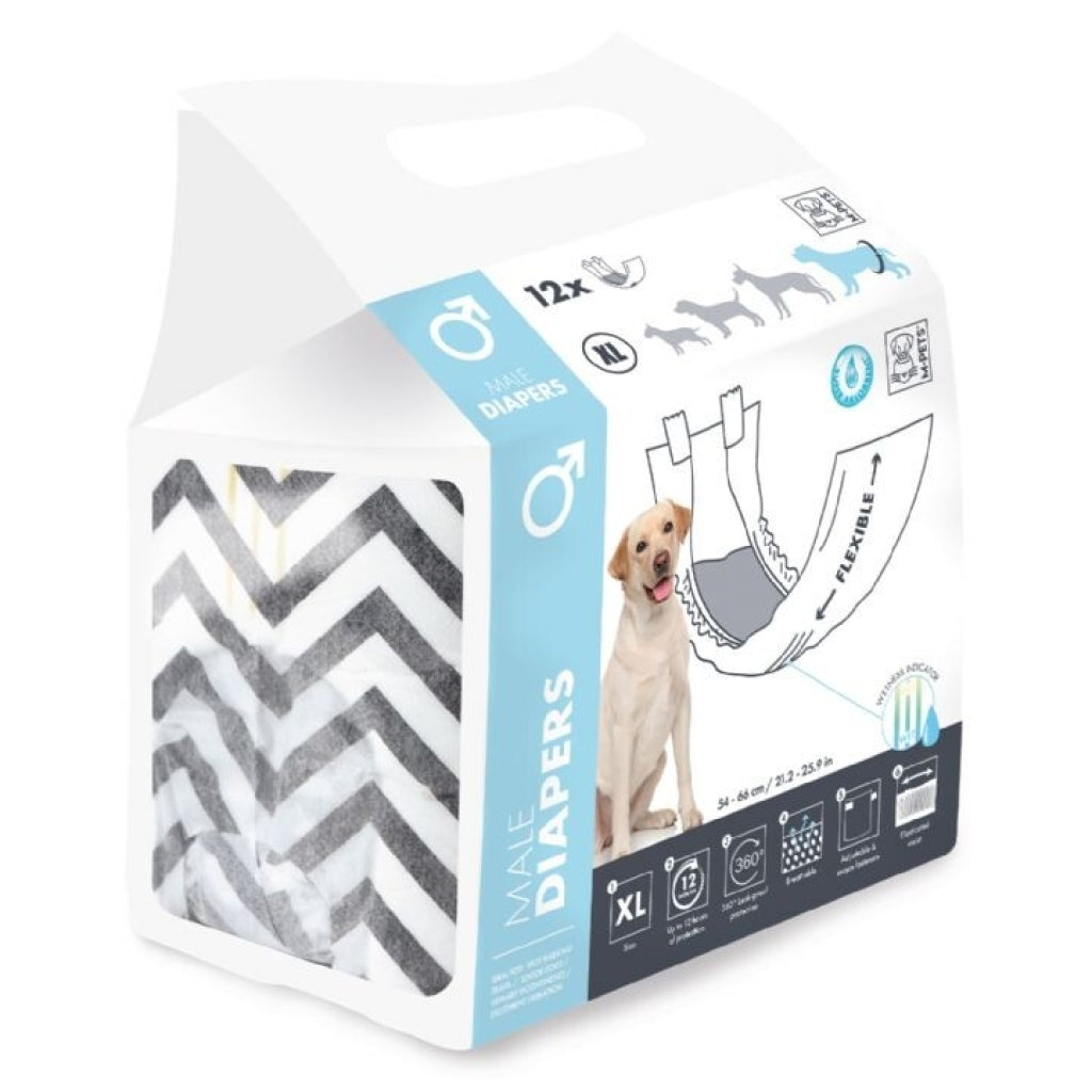 10116499 M-pets Dıapers Erkek Köpekler İçin Külot (xl) 12li