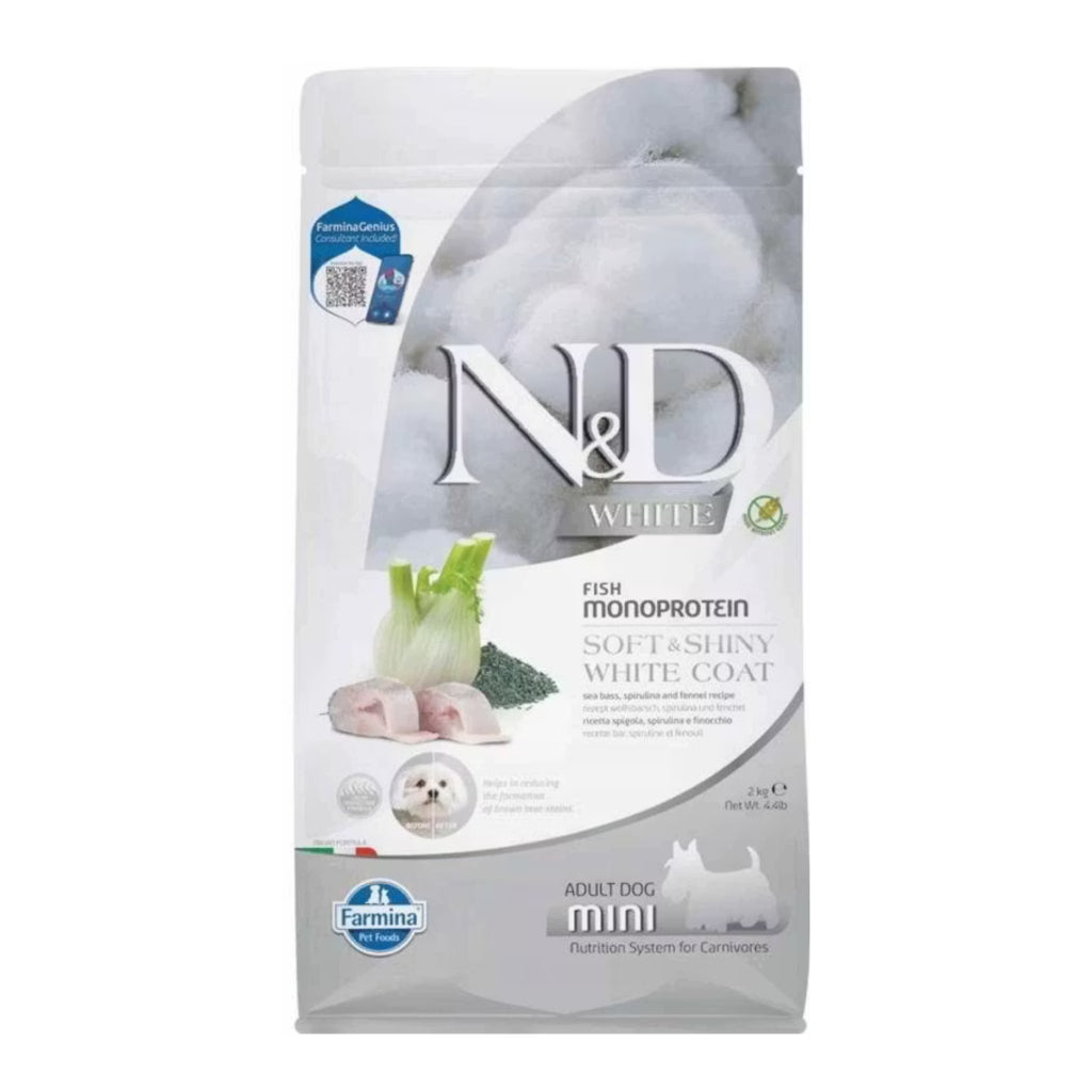N&d White Levrek Rezene Ve Spirulina Küçük Irk Beyaz Yetişkin Köpek Maması 2kg