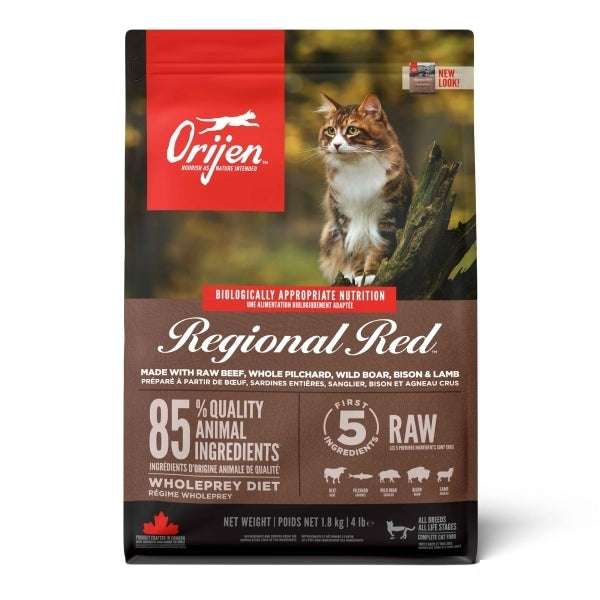 Orijen Regional Red Kırmızı Etli Tahılsız Kedi Maması 1,8 Kg