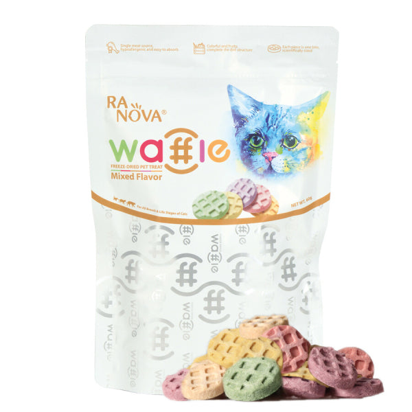 Ranova Kediler İçin Dondurularak Kurutulmuş Etli Waffle *60g (karışık Lezzet)