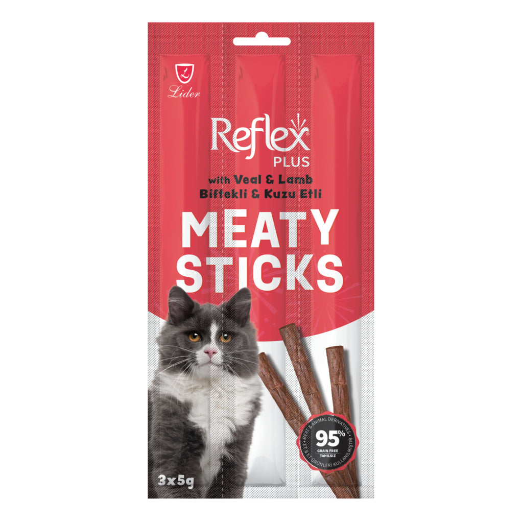 Reflex Biftekli Kuzulu Kedi Ödül Çubuğu 5 Gr 3 Adet