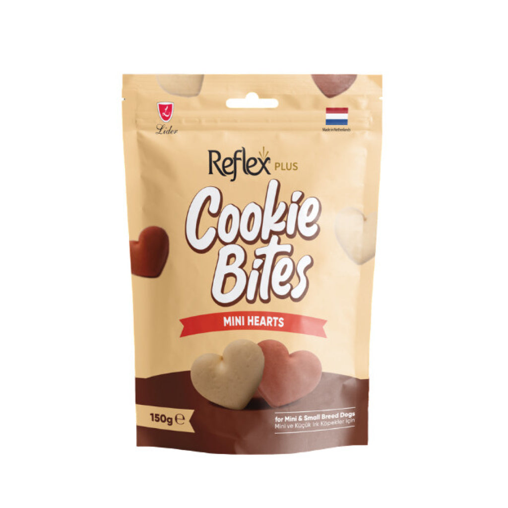 Reflex Plus Cookie Bites Mini Hearts Küçük Irk Köpek Ödül Maması 150g