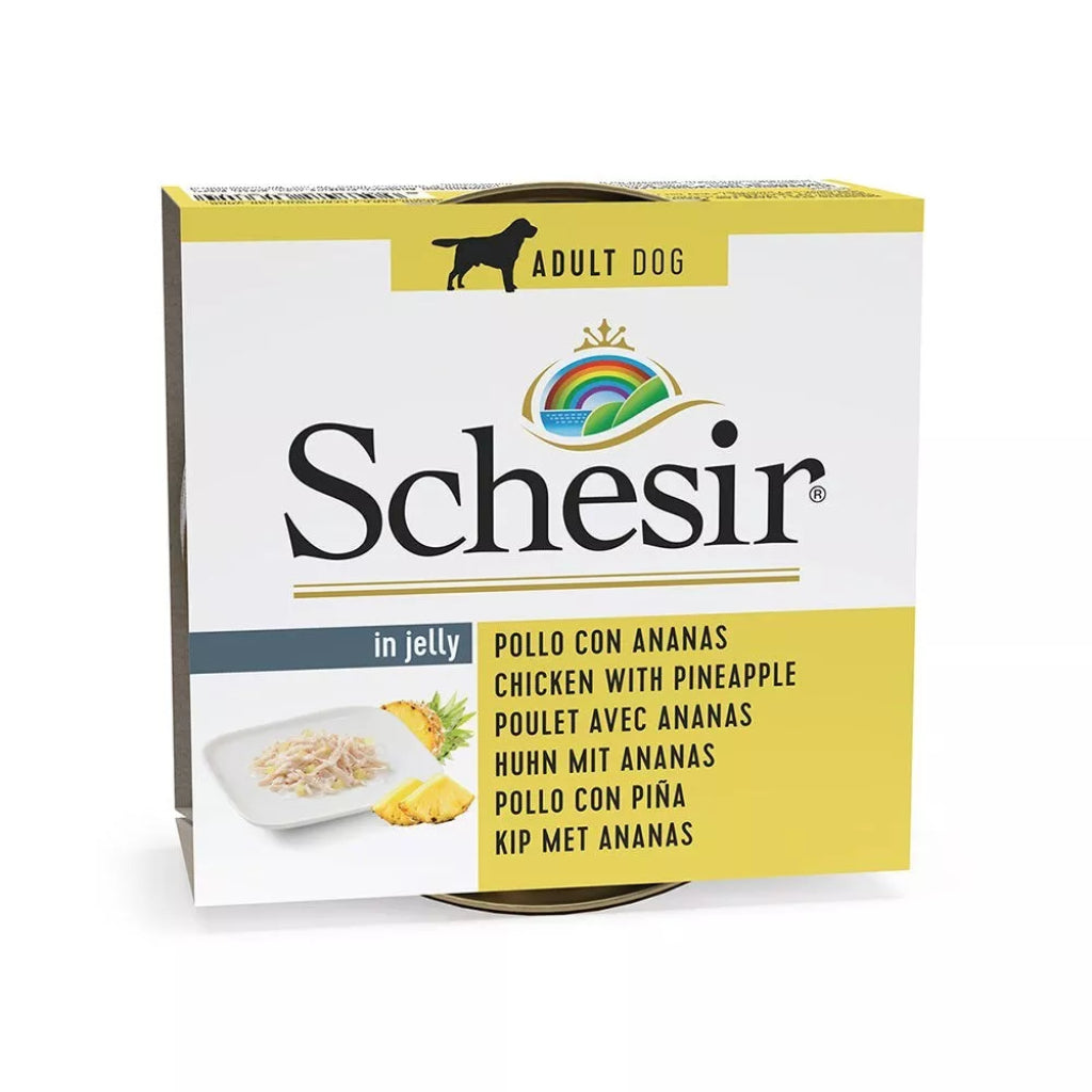 Schesir Jelly Tavuk Ve Ananas Jöle İçinde Yetişkin Köpek Konservesi 150g