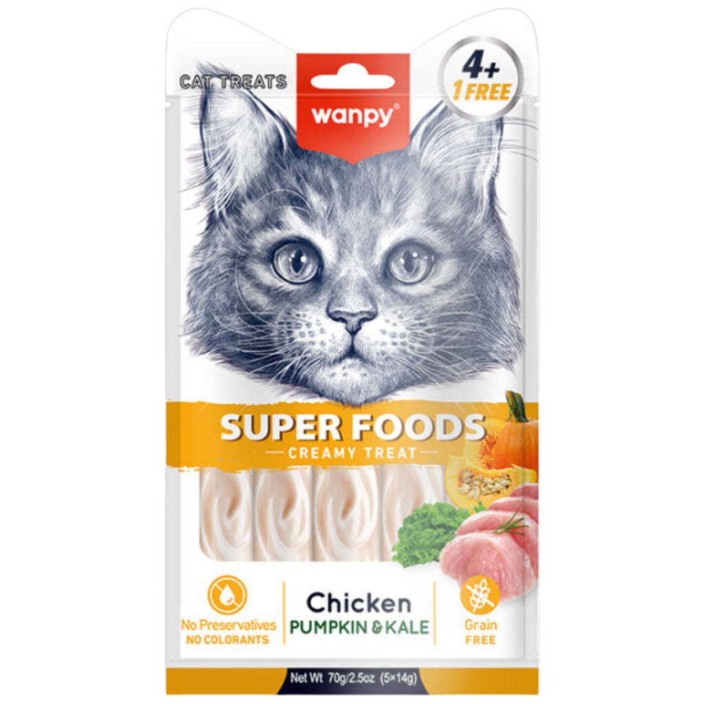 Wanpy  Balkabağı & Kara Lahanalı Krema Kedi Ödülü 5×14 G