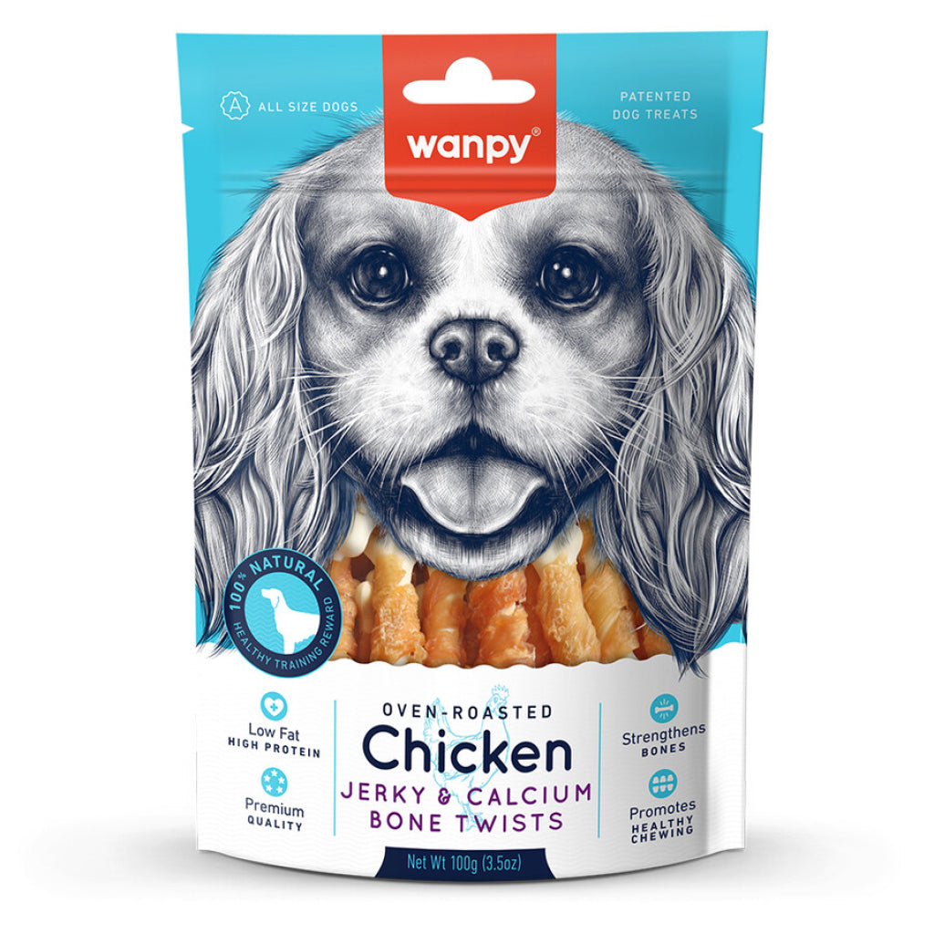 Wanpy Oven Roasted Kalsiyumlu Gerçek Tavuk Sargılı Köpek Ödülü 100gr